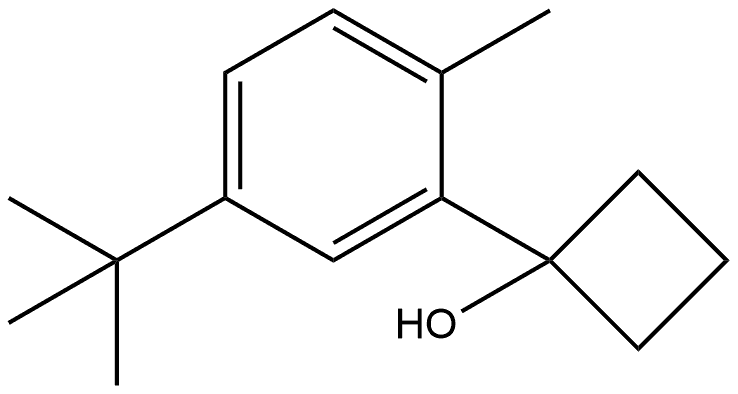 1-(5-(tert-butyl)-2-methylphenyl)cyclobutanol Struktur