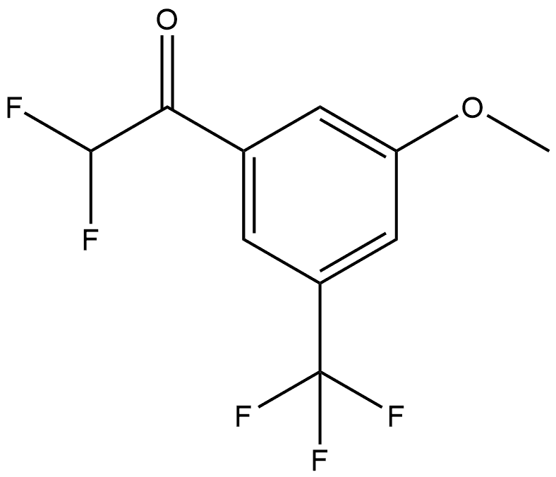2,2-difluoro-1-(3-methoxy-5-(trifluoromethyl)phenyl)ethanone Structure