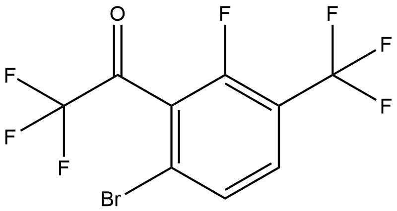 1-(6-bromo-2-fluoro-3-(trifluoromethyl)phenyl)-2,2,2-trifluoroethanone Struktur