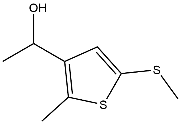 1-(2-Methyl-5-(methylthio)thiophen-3-yl)ethanol Struktur