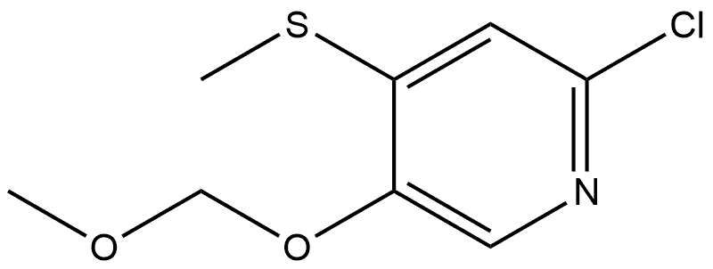 2-chloro-5-(methoxymethoxy)-4-(methylthio)pyridine Struktur
