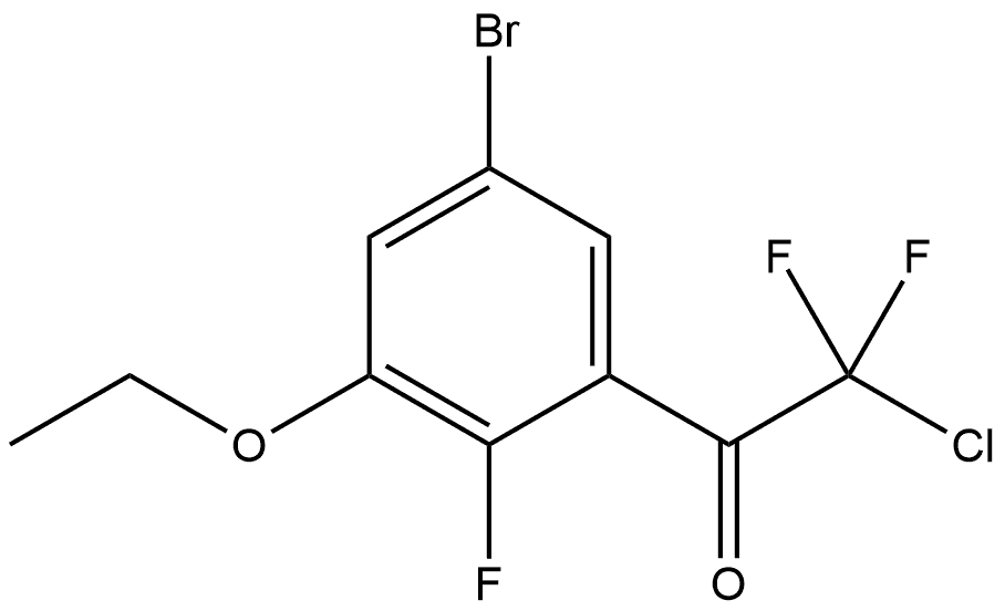 1-(5-bromo-3-ethoxy-2-fluorophenyl)-2-chloro-2,2-difluoroethanone Struktur