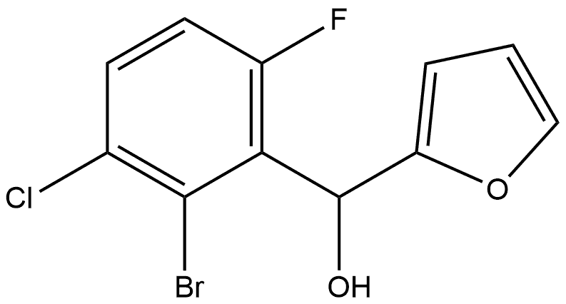 (2-bromo-3-chloro-6-fluorophenyl)(furan-2-yl)methanol Struktur