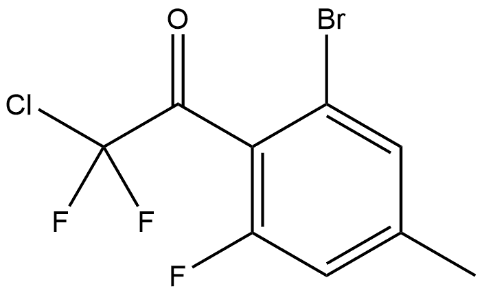 1-(2-bromo-6-fluoro-4-methylphenyl)-2-chloro-2,2-difluoroethanone Struktur
