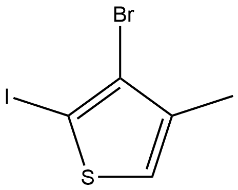 3-bromo-2-iodo-4-methylthiophene Struktur