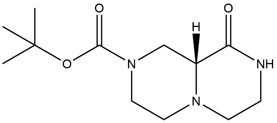 tert-butyl (9aR)-9-oxo-octahydro-1H-[1,4]diazino[1,2-a]pyrazine-2-carboxylate Struktur