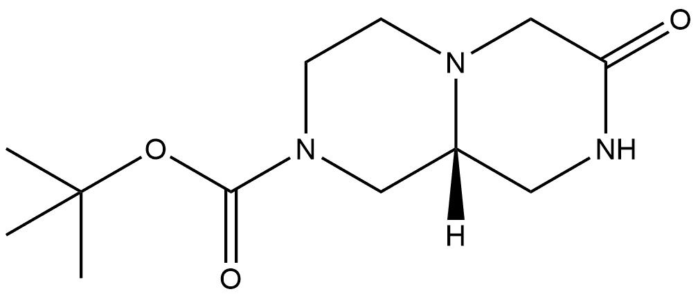 tert-butyl (9aR)-7-oxo-octahydro-1H-[1,4]diazino[1,2-a]pyrazine-2-carboxylate Struktur