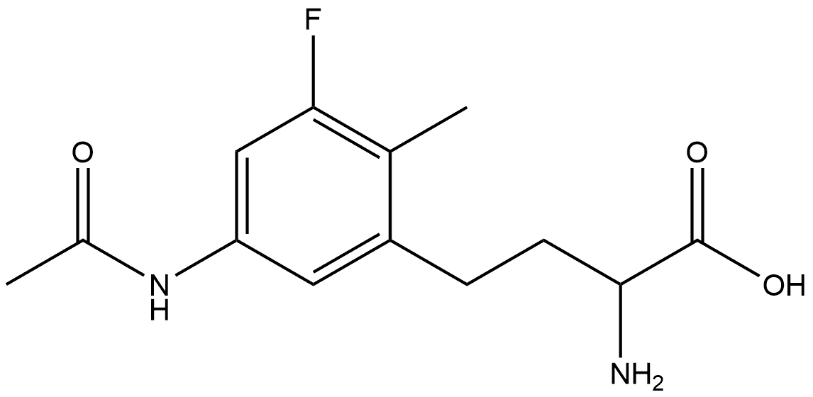 4-(5-acetamido-3-fluoro-2-methylphenyl)-2-aminobutanoic acid Structure