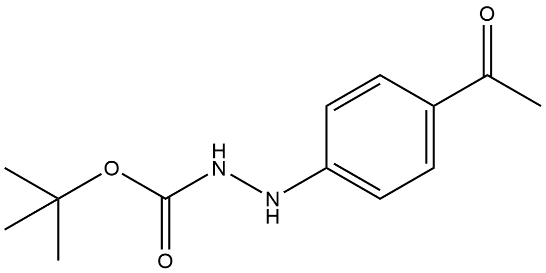 Hydrazinecarboxylic acid, 2-(4-acetylphenyl)-, 1,1-dimethylethyl ester Structure