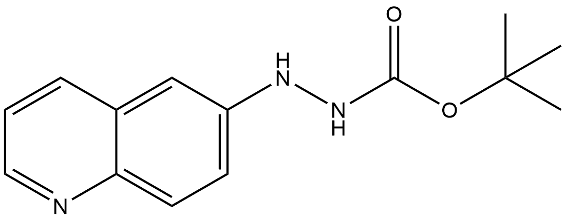 Hydrazinecarboxylic acid, 2-(6-quinolinyl)-, 1,1-dimethylethyl ester Structure