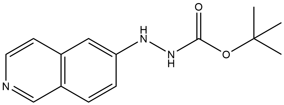 Hydrazinecarboxylic acid, 2-(6-isoquinolinyl)-, 1,1-dimethylethyl ester Structure