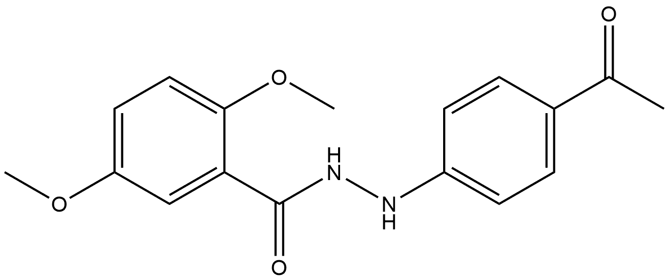 Benzoic acid, 2,5-dimethoxy-, 2-(4-acetylphenyl)hydrazide 结构式