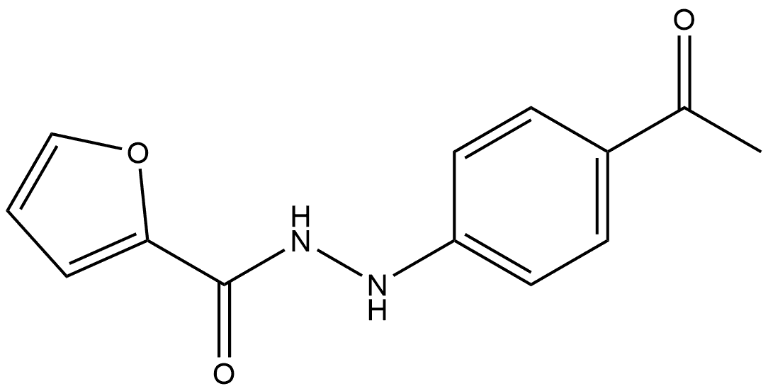 2-Furancarboxylic acid, 2-(4-acetylphenyl)hydrazide Struktur