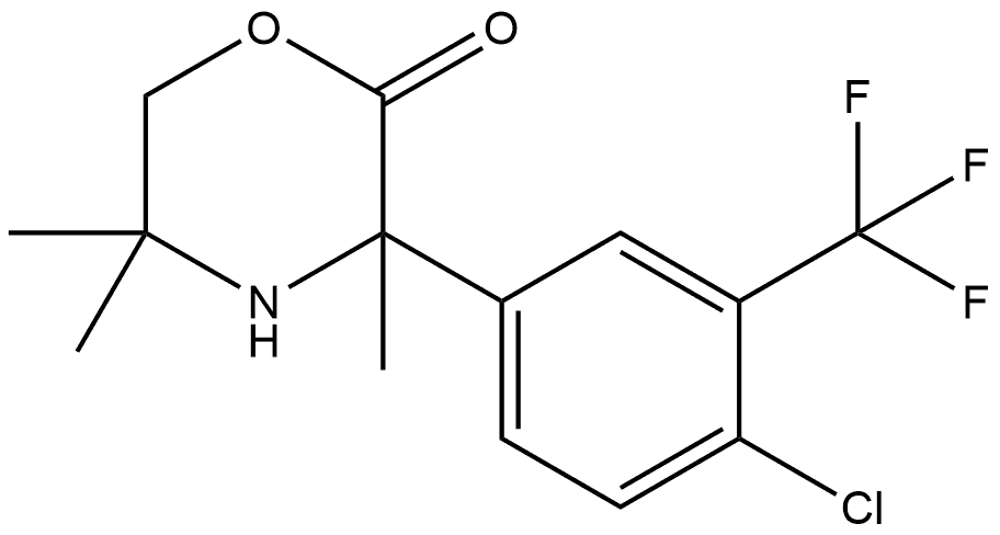 3-(4-chloro-3-(trifluoromethyl)phenyl)-3,5,5-trimethylmorpholin-2-one 结构式