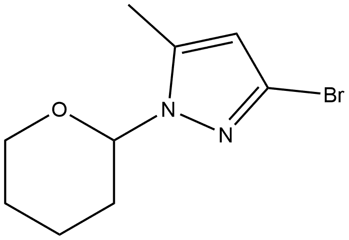 3-溴-5-甲基-1-(四氢-2H-吡喃-2-基)-1H-吡唑, 2925214-53-3, 结构式