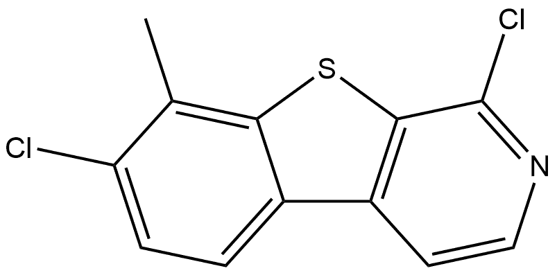 1,7-二氯-8-甲基苯并[4,5]噻吩并[2,3-C]吡啶, 2925321-29-3, 结构式