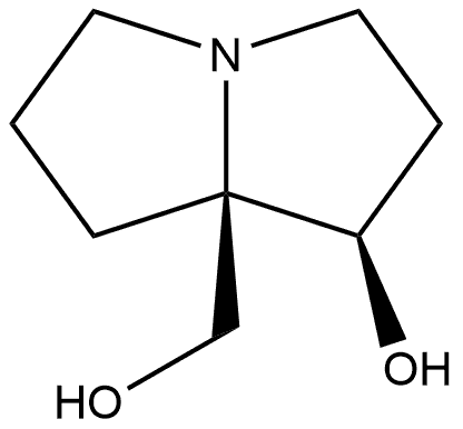 1H-Pyrrolizine-7a(5H)-methanol, tetrahydro-1-hydroxy-, (1R,7aR)-rel- Structure