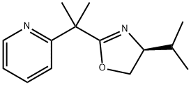 Pyridine, 2-[1-[(4S)-4,5-dihydro-4-(1-methylethyl)-2-oxazolyl]-1-methylethyl]- Structure