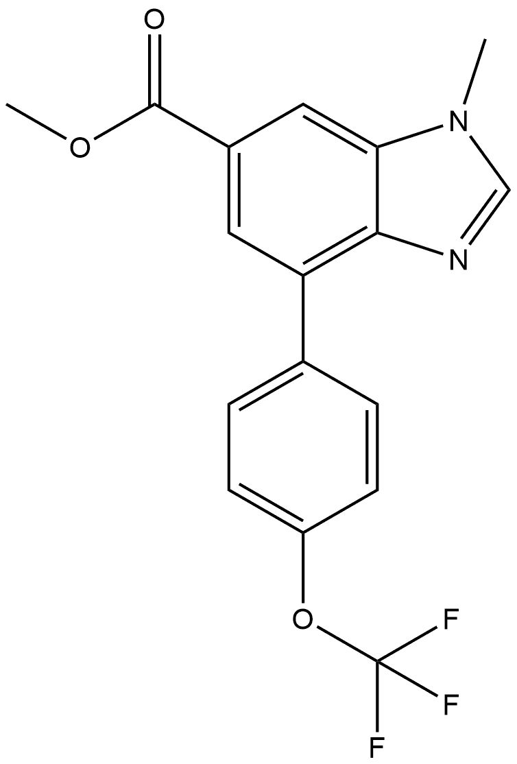 Methyl 1-Methyl-4-[4-(trifluoromethoxy)phenyl]benzimidazole-6-carboxylate Structure