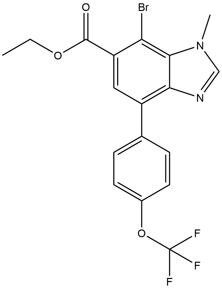 Ethyl 7-Bromo-1-methyl-4-[4-(trifluoromethoxy)phenyl]-1H-benzo[d]imidazole-6-carboxylate Structure