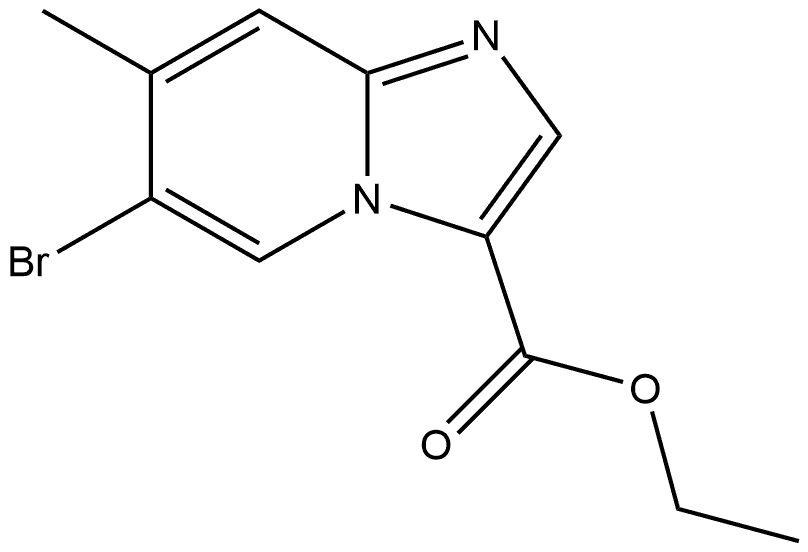 6-溴-7-甲基咪唑并[1,2-A]吡啶-3-甲酸乙酯, 2937144-79-9, 结构式
