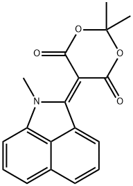 2,2-二甲基-5-(1-甲基苯并[CD]吲哚-2(1H)-亚基)-1,3-二恶烷-4,6-二酮 结构式