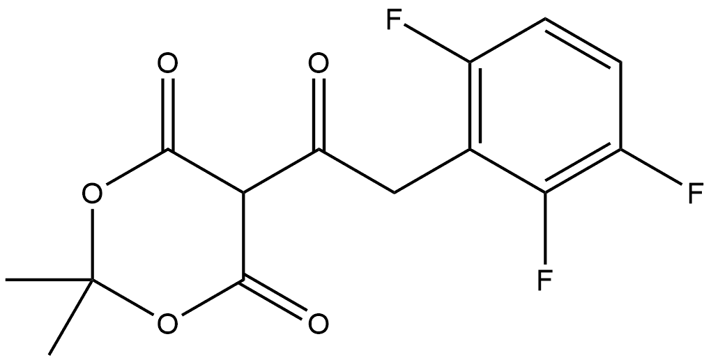 1,3-Dioxane-4,6-dione, 2,2-dimethyl-5-[2-(2,3,6-trifluorophenyl)acetyl]- Struktur