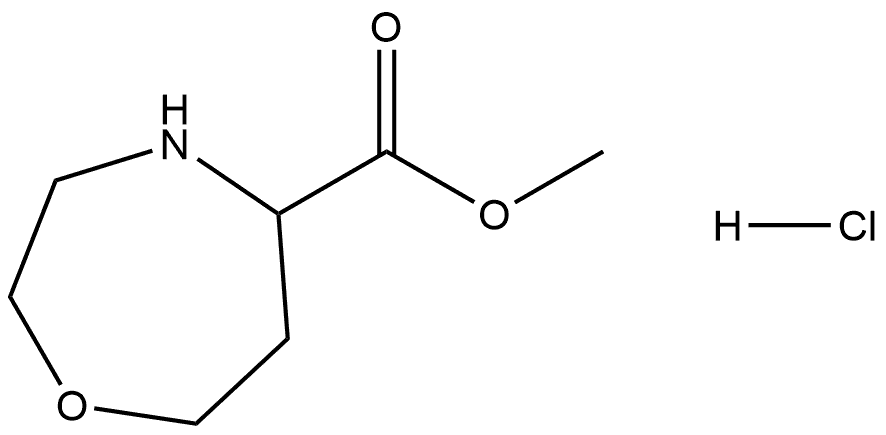 methyl 1,4-oxazepane-5-carboxylate hydrochloride 结构式