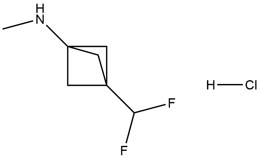 3-(difluoromethyl)-N-methylbicyclo[1.1.1]pentan-1-amine hydrochloride Structure