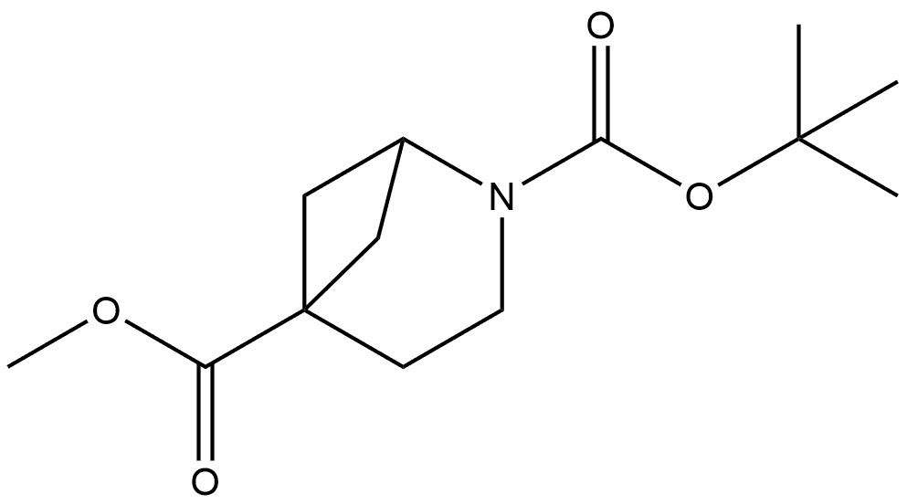 2-Azabicyclo[3.1.1]heptane-2,5-dicarboxylic acid, 2-(1,1-dimethylethyl) 5-methyl ester Structure