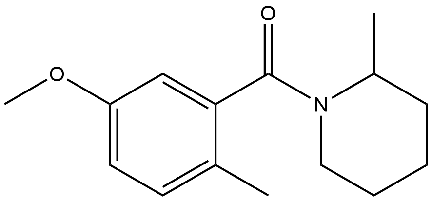 Methanone, (5-methoxy-2-methylphenyl)(2-methyl-1-piperidinyl)- Structure
