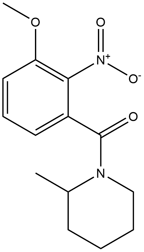 (3-methoxy-2-nitrophenyl)(2-methylpiperidin-1-yl)methanone Structure