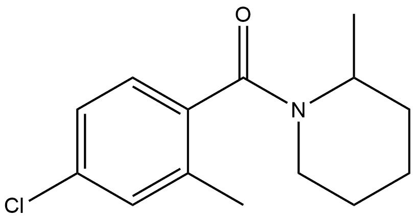 Methanone, (4-chloro-2-methylphenyl)(2-methyl-1-piperidinyl)- 结构式
