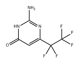 4(3H)-Pyrimidinone, 2-amino-6-(1,1,2,2,2-pentafluoroethyl)- Struktur