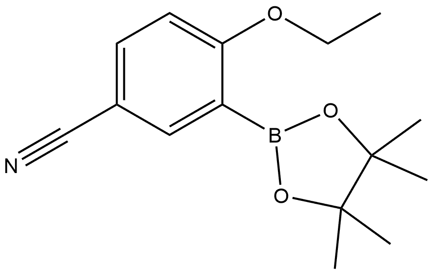 4-ethoxy-3-(4,4,5,5-tetramethyl-1,3,2-dioxaborolan-2-yl)benzonitrile Struktur