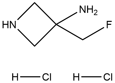 3-(fluoromethyl)azetidin-3-amine dihydrochloride 结构式