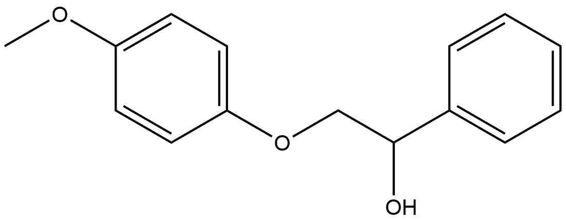 2-(4-甲氧基苯氧基)-1-苯基乙醇, 29556-89-6, 结构式