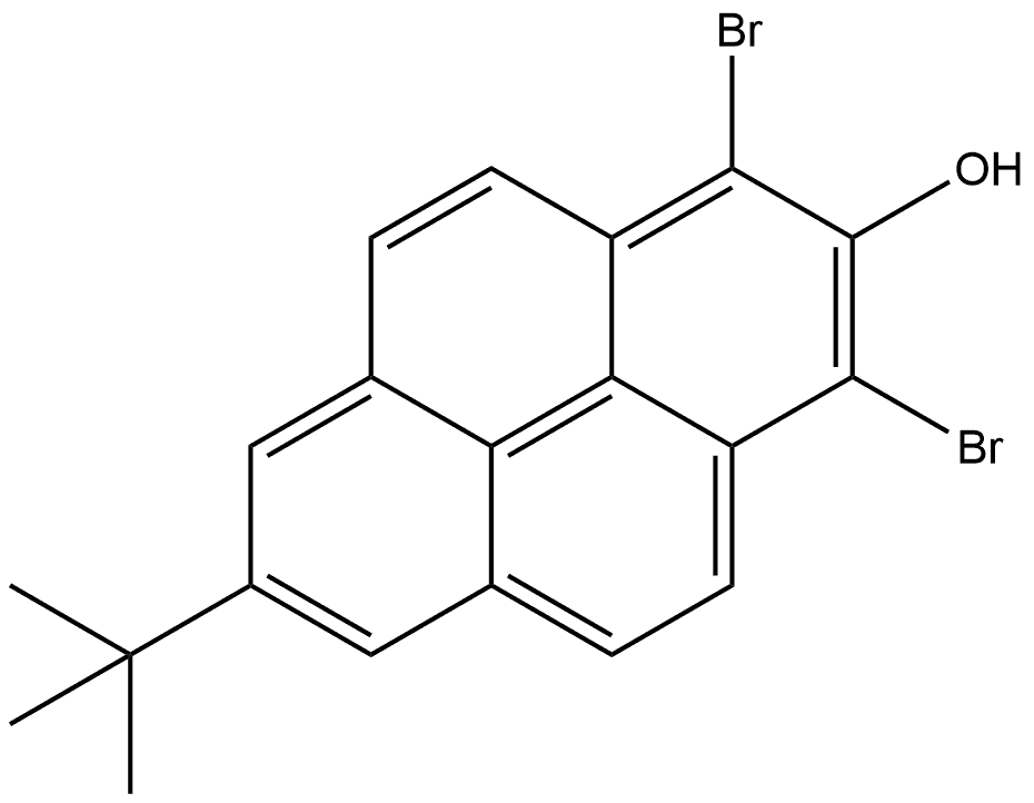 1,3-dibromo-7-(tert-butyl)pyren-2-ol 结构式
