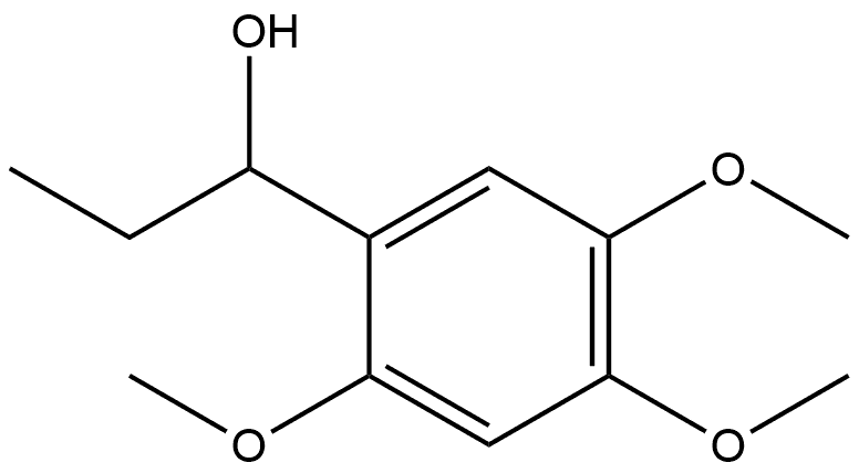 Benzenemethanol, α-ethyl-2,4,5-trimethoxy- Structure