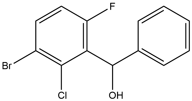 (3-bromo-2-chloro-6-fluorophenyl)(phenyl)methanol Struktur