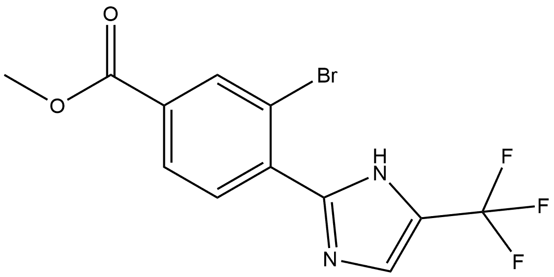 methyl 3-bromo-4-(4-(trifluoromethyl)-1H-imidazol-2-yl)benzoate Structure
