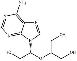 1,3-Propanediol, 2-[(1R)-1-(6-amino-9H-purin-9-yl)-2-hydroxyethoxy]- Structure