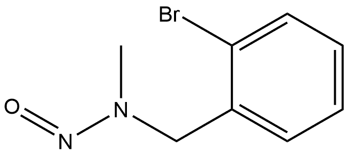 (2-溴苄基)甲基亚硝胺 结构式