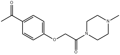 Ethanone, 2-(4-acetylphenoxy)-1-(4-methyl-1-piperazinyl)- Structure