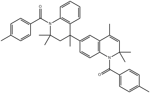 1,1',2,2',3,4-hexahydro-3,6'-bis[2,2,4-trimethyl-1-(4-methylbenzoyl)quinoline] 结构式