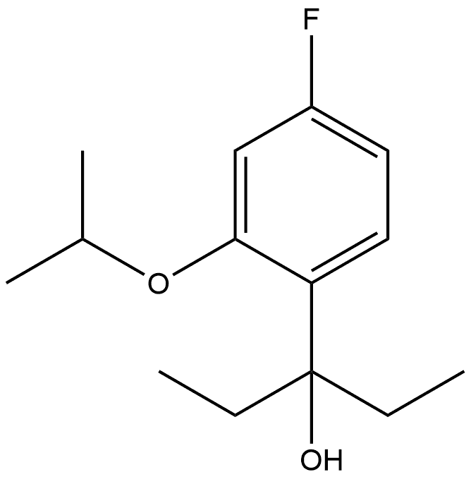 3-(4-fluoro-2-isopropoxyphenyl)pentan-3-ol Structure
