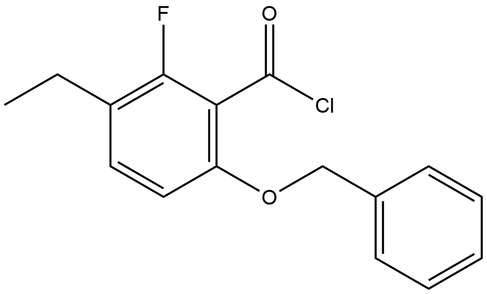 6-(benzyloxy)-3-ethyl-2-fluorobenzoyl chloride Structure
