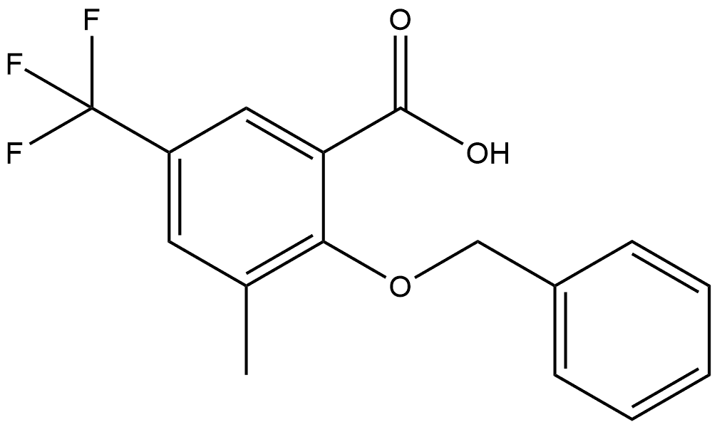 2-(benzyloxy)-3-methyl-5-(trifluoromethyl)benzoic acid Structure