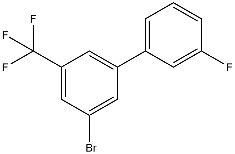 3-bromo-3'-fluoro-5-(trifluoromethyl)-1,1'-biphenyl Struktur