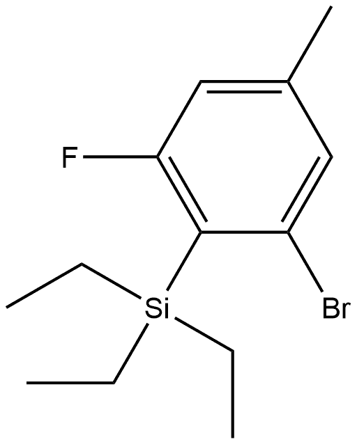 (2-bromo-6-fluoro-4-methylphenyl)triethylsilane 结构式